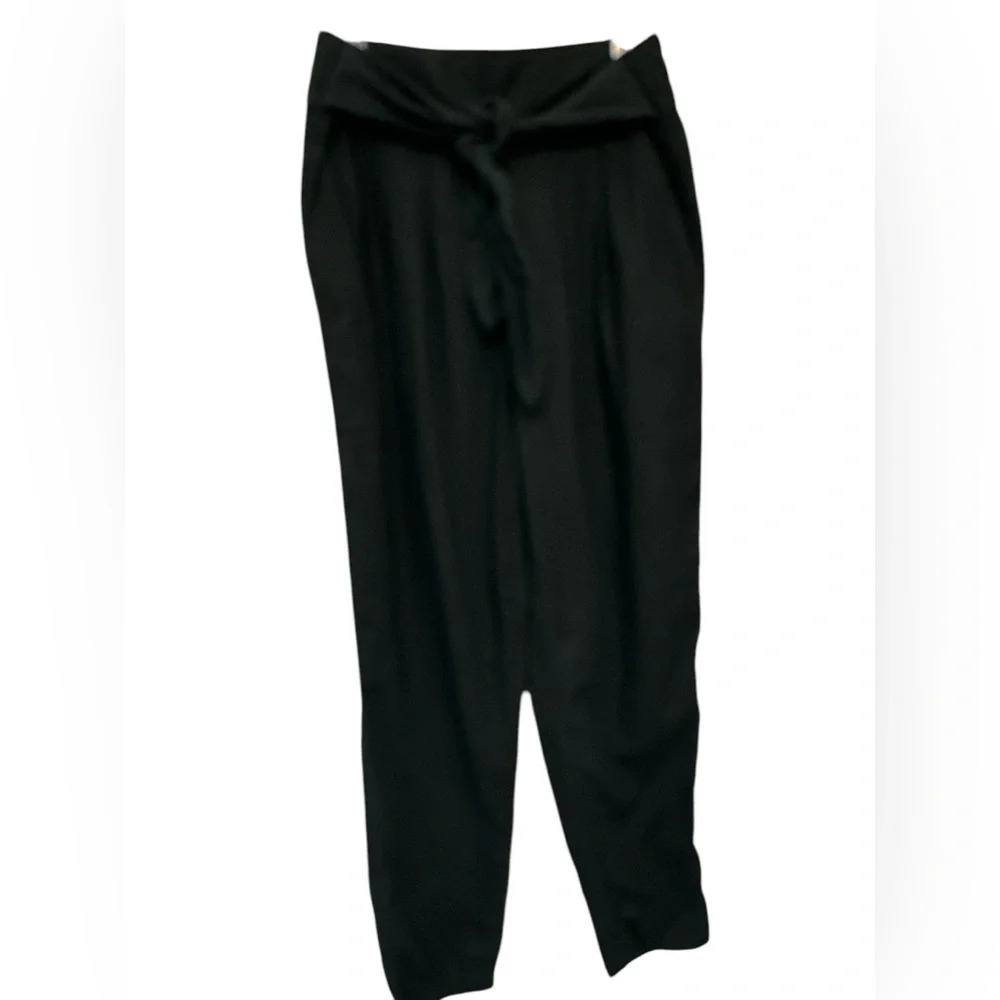 Who What Wear Women's Pants Belted  High Waist Ankle Jet Black NWOT